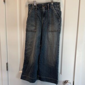 PILCRO AND THE LETTERPRESS Women's Cropped Wide Leg Jeans Size 25